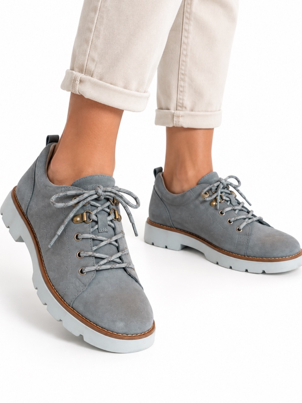 Vionic Ballari Suede Lace-Up Oxford shoes SZ 6.5 EUC